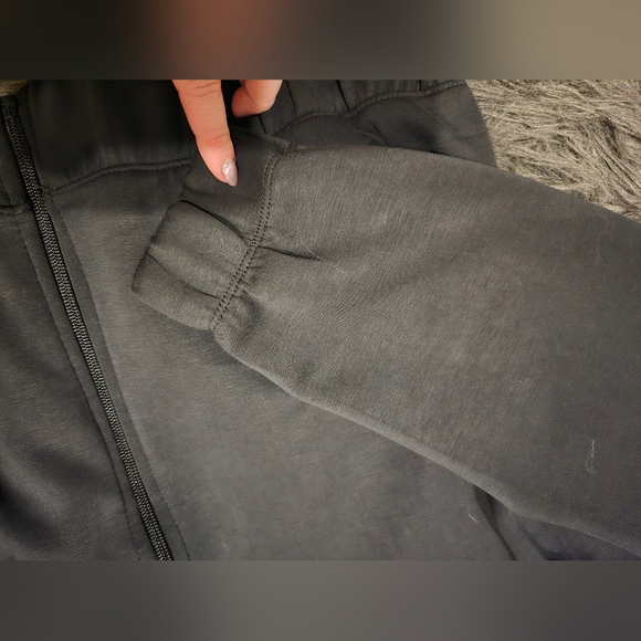 NWT All In Motion Black Zip-Up Track Jacket Softstreme Material Medium Sport - Picture 4 of 6